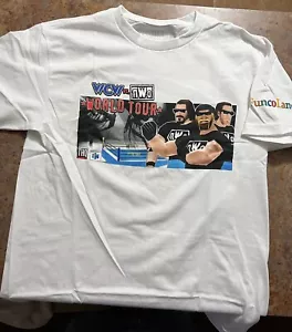 nWo WCW N64 Shirt Medium Hulk Hogan Kevin Nash Scott Hall Wrestling WWE WWF ECW - Picture 1 of 1