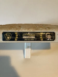 Milwaukee Brewers Game Used Base 7/25/22 vs Rockies 1st Base: INN 1-9 - Picture 1 of 9