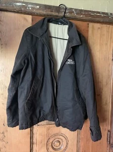Vintage Dekalb Seeds Jacket Adult Large Brown Farm Ag Seed Corn Mens Zip Up - Picture 1 of 9