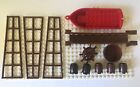 Lego PIRATE Short Rigging 16x5 Part 6057 + ship wheel, bridge, 5 barrels 