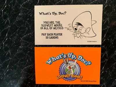 Monopoly Looney Tunes ERES EL RATÓN MÁS LENTO ¿Qué pasa Doc? Tarjeta 1999 Foto 1 de 2