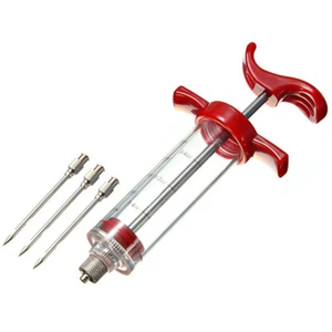 Food Marinade Meat Injector Flavor Syringe Beef Poultry Turkey Chicken BBQ - Picture 1 of 6