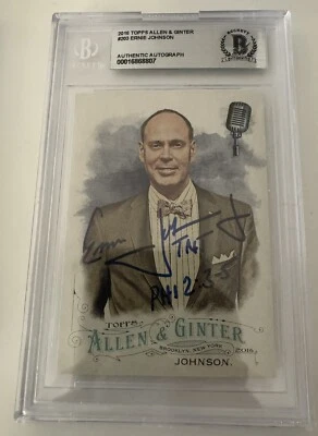 Ernie Johnson Auto SIGNED 2016 Topps Allen & Ginter Card #203 Sportscaster Slab - Image 1 of 2