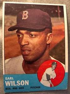 1963 Topps Earl Wilson Baseball Card #76 Red Sox Pitcher Low Grade
