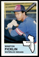1982 Fritsch Waterloo Indians 19 Winston Ficklin Baseball Card