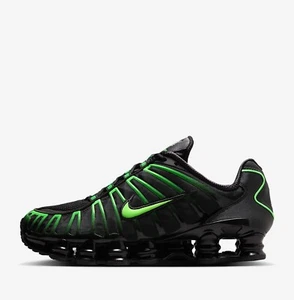 Nike Shox TL Sneakers Shoes Black/Green Strike AV3595-012 US 7-12 - Picture 1 of 12
