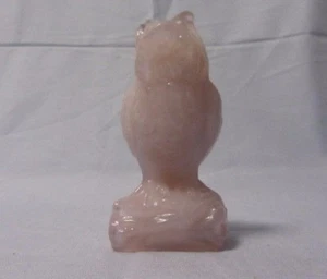 BOYD ART GLASS OWL PINK LAVENDER SOLID GLASS  FIGURINE B IN DIAMOND 1st 5 YEARS - Picture 1 of 2