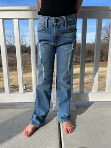 Lucky & Blessed Girl's Mid Wash Bootcut Jeans 52419 - Picture 1 of 11