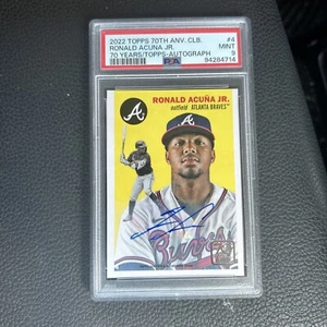 2021 Topps Update #70YT-4 Ronald Acuna Jr. 1954 Insert Auto Card 1/10 Braves - Picture 1 of 4