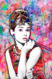 Póster AUDREY HEPBURN 12x18 pulgadas impresión tributo a Audrey Hepburn envío gratuito EE. UU. - Imagen 1 de 5