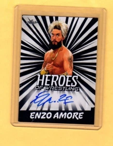 2023 LEAF   ENZO AMORE   Heroes Of Wrestling  WHITE  Parallel AUTOGRAPH  #BA-EA1 - Picture 1 of 2
