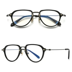 Retro Fashion Titanium and Acetate Design Eyeglasses Frames Unisex Glasses - Picture 1 of 5
