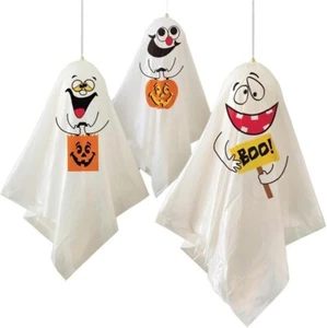 Ghost Halloween Hanging Decorations, Pack of 3, Assorted Designs, 35" - Picture 1 of 1
