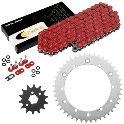 Kit de corrente e rodas dentadas de anel-O vermelho para Yamaha It465 1981-1982 It490 1983 84 - Imagem 1 de 4
