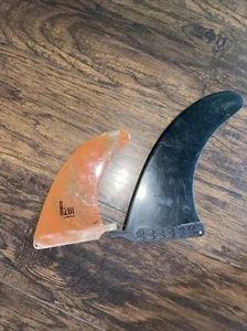 AZUL RFC 6.5" LONGBOARD SURFBOARD FIN NICE! With Another Fin - Picture 1 of 5