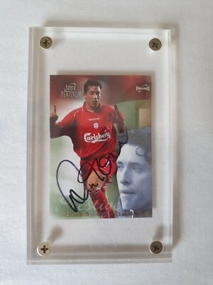Futera Platinum 1998 Promo Liverpool Greatest Robbie Fowler - Autografiado✨️ Foto 1 de 4