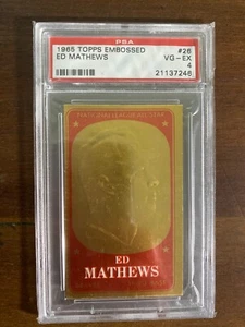 1965 Topps Embossed Ed Mathews PSA 4 Atlanta Braves - Picture 1 of 2