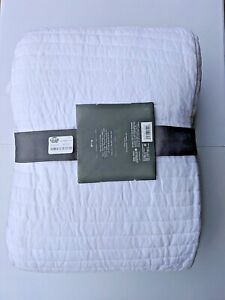 Threshold Washed Cotton Sateen Quilt, White, King,104 x 92, machine washable