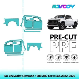 Paint Protection PPF Kit For Chevrolet Silverado 1500 ZR2 Crew Cab 2022-2025 - Picture 1 of 7