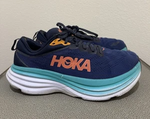 Hoka One One Bondi 8 Outer space Blue Running Shoe Women’s 9.5 B - Picture 1 of 19