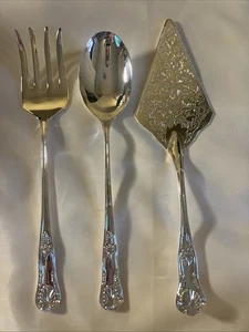 International Silver Co. Versilbert Servier Set Löffel, Gabel, Kuchen/Kuchenheber - Bild 1 von 10