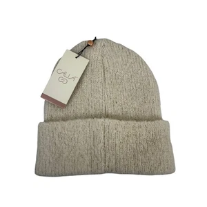 CALIA by Carrie Underwood Luxe Beanie Hat Ivory Womens OSFM Winter Warm Knit Cap - Picture 1 of 4