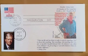 2025 President Jimmy Carter FDOI DUAL With His Inauguration - Wile Cachet - Picture 1 of 1