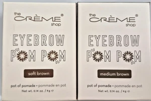 B1G1 AT 20% OFF The Creme Shop Eyebrow Pom Pom Soft/Medium Brown Pomade, 0.14 oz - Picture 1 of 3