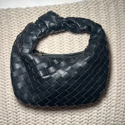 Urban Expressions Bolso Tracy Tejido Nudo Hobo Cartera Vegano Bolso de Mano Negro Foto 1 de 3