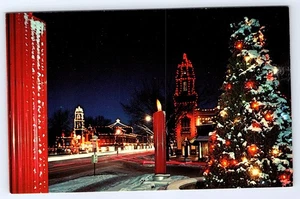 Kansas City Missouri Country Club Plaza at Christmas Chrome Postcard D681 - Picture 1 of 2