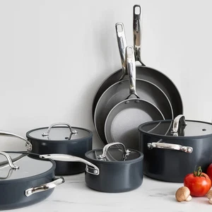 GreenPan Eras Ceramic Non-Stick 11-piece Cookware Set in Blue - Picture 1 of 17