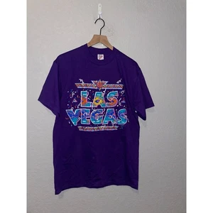 Camisa De Colección Las Vegas Nativo Americano Suroeste Púrpura Camiseta De Colección Años 90 Grande - Imagen 1 de 11