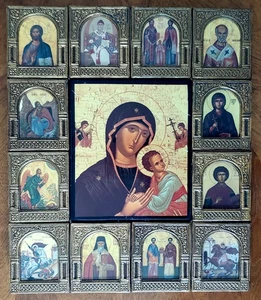 Madonna e Gesù icone ortodosse e religiose vari santi 12 feste solenni - Foto 1 di 9