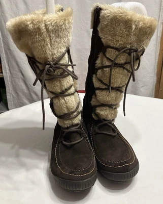 Botas de invierno de piel sintética con cordones y cremallera Bass de 7,5 M para mujer Foto 1 de 4