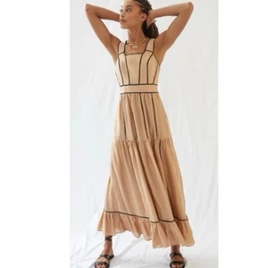 Maxi Vestido Anthropologie Bronceado Modal - Talla 4 - Excelente - Imagen 1 de 9
