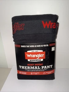 Wrangler Workwear Heavy Weight Thermal Pants Mens Size XL Black - Picture 1 of 3