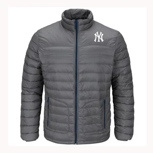 Majestic New York Yankees MLB Train To Win Cremallera Completa Puff Chaqueta Gris - Grande - Imagen 1 de 3