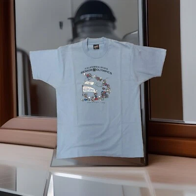 Vtg 1984 California Senior Olympics Single Stitch T-shirt L USA Golf Cycling - Image 1 of 4