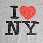I Love NY Officially Licensed Rafia Adult T-Shirt Cut Sleeves Small Gray Q2a