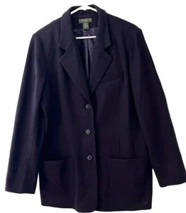 Eddie Bauer Blazer Jacke Damen Large Tall Navy Wolle gefüttert Classic Staple - Bild 1 von 8