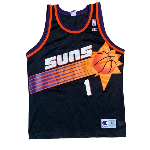 Vintage OG Champion Phoenix Suns Penny Hardaway Jersey Size 44 L Made In USA Cover