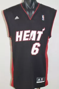 NBA Miami Heat Basketball Jersey Singlet No. 6 James Size Small Adidas - Picture 1 of 6