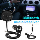 AUX-in Bluetooth Wireless Receiver Adapter FM Transmitter for Car Stereo Audio
