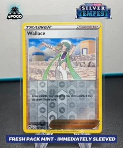 Wallace 166/195 Holograma Inverso Pokemon Juego de Cartas Coleccionables: Silver Tempest ¡COMO NUEVO ENVIADO HOY! - Imagen 1 de 2