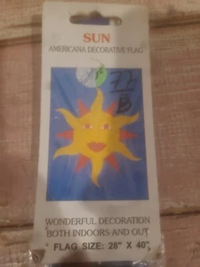 AMERICAN DECORATIVE FLAG HAPPY VIBES SUN 28” x 40” BRIGHT COLORS INDOOR/OUTDOOR - Picture 1 of 6
