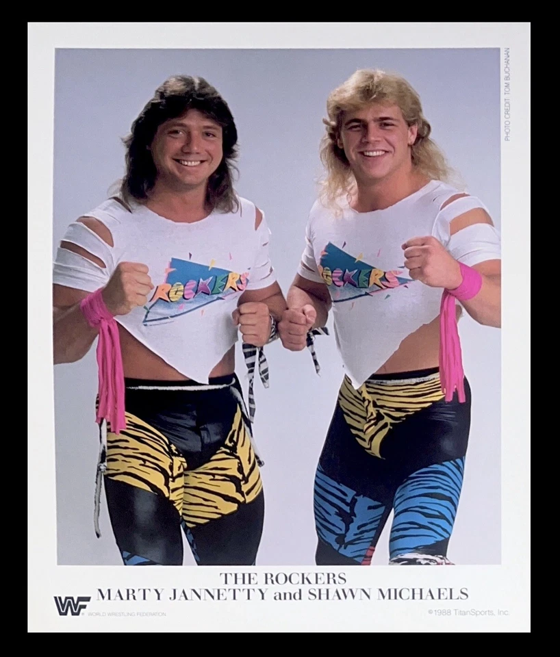 FOTO PROMOCIONAL ORIGINAL 8,5X11 WWE THE ROCKERS SHAWN MICHAELS AND MARTY JANNETTY 88 Foto 1 de 1