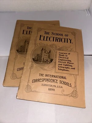 1899 1900 International Correspondence Schools Scranton PA ELECTRICITY Courses - Image 1 of 4