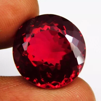 Red Color Almandine Garnet 17-19 Ct Natural Round Cut EGL CERTIFIED A++ Gemstone - Image 1 of 4