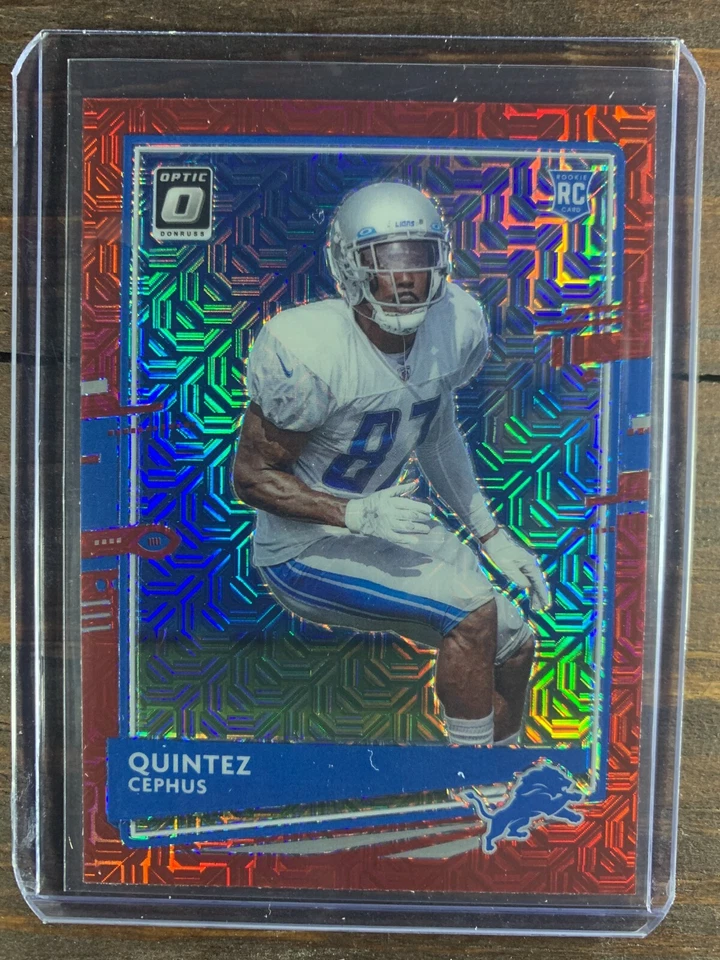 Panini Donruss Optic Football Quintez Cephus Rookie Card #130 RC Red Mojo Prizm - Image 1 of 2