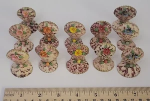 Juego de 12 portatarjetas vintage con detalle floral Seashell - Imagen 1 de 3